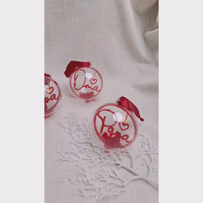 Weihnachtskugel Einleger Familie * Inlay für Kugel aus Acryl * skalierbar * Bundle * SVG Laserdatei