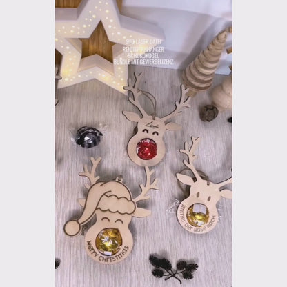 Rentier Anhänger für Schokoladekugel * Bundle * SVG Laserdatei