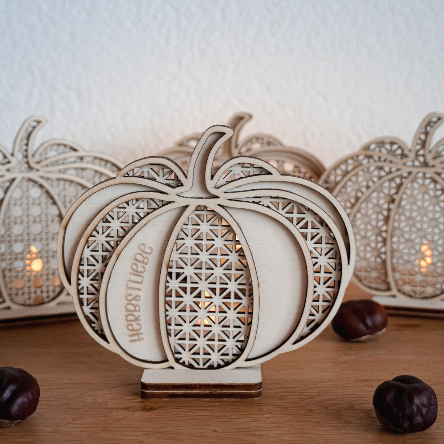 Rattan Kürbis | Boho Kürbisse * Wand Deko | Anhänger | LED Teelicht Aufsteller * 3mm | 4mm | 6mm * Bundle * SVG Laserdatei