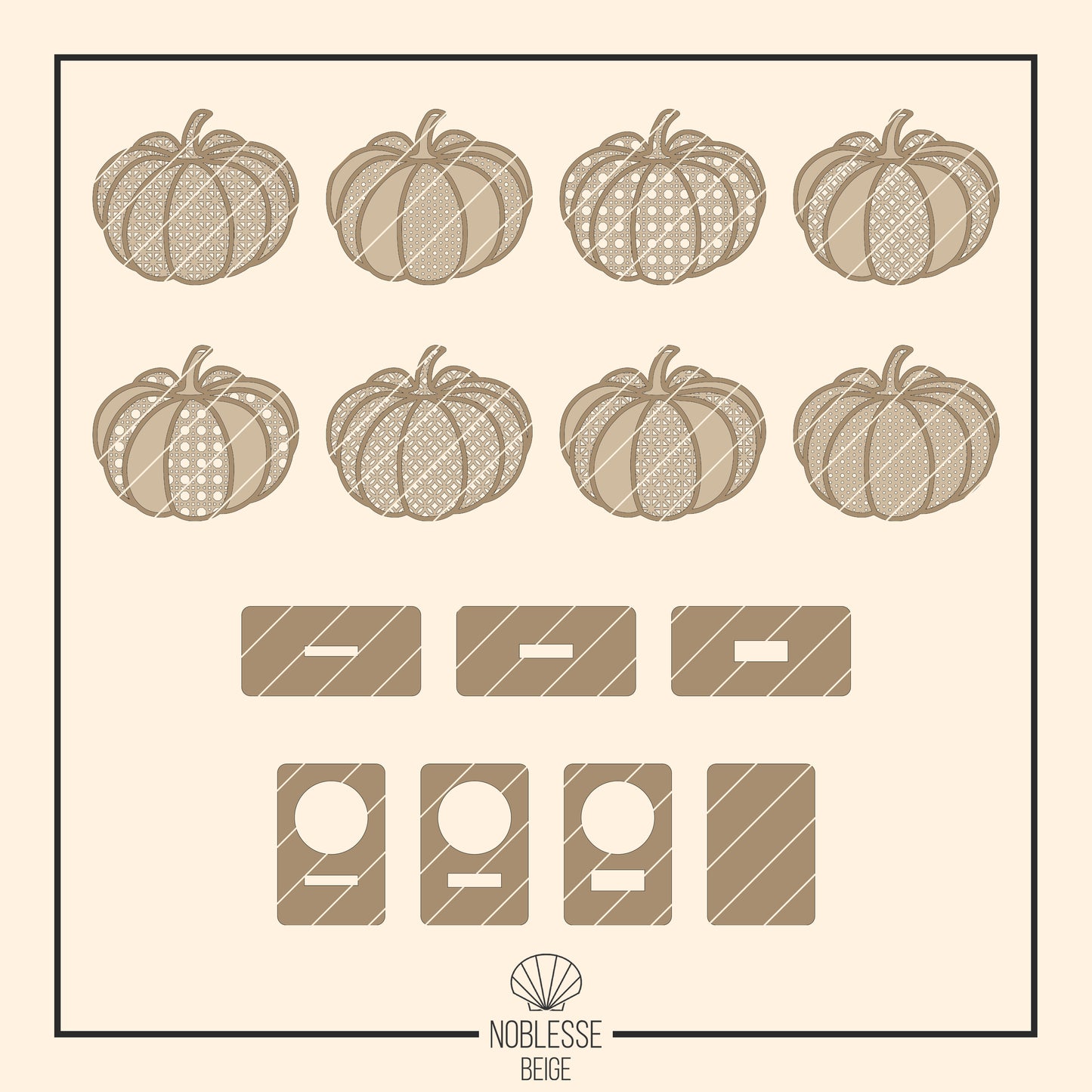 Rattan Kürbis | Boho Kürbisse * Wand Deko | Anhänger | LED Teelicht Aufsteller * 3mm | 4mm | 6mm * Bundle * SVG Laserdatei