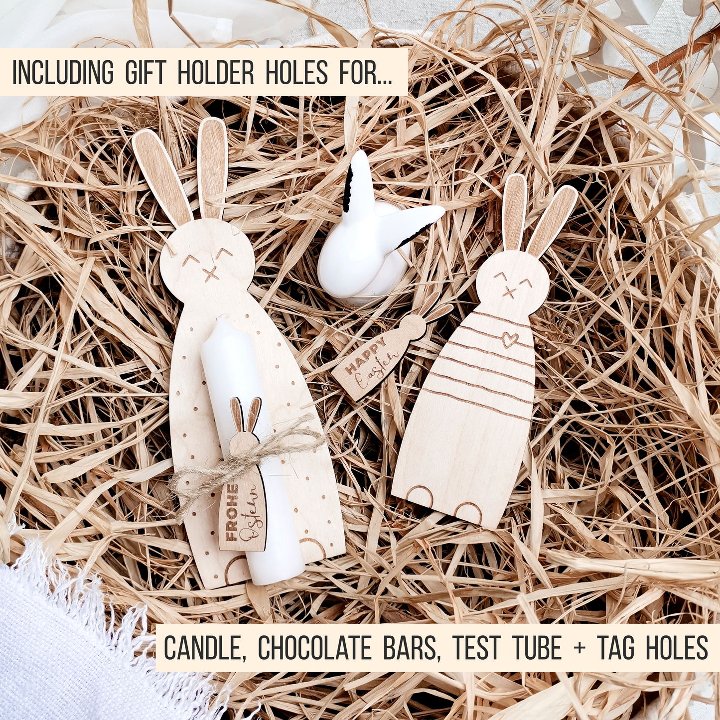 Skandi Hasen * Osterhäschen Geschenkhalter | Geldhalter | Anhänger * Bundle * SVG Laserdatei + Plotterdatei