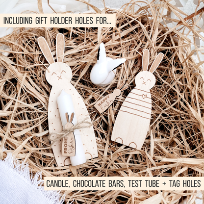 Skandi Hasen * Osterhäschen Geschenkhalter | Geldhalter | Anhänger * Bundle * SVG Laserdatei + Plotterdatei