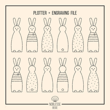 Skandi Hasen * Osterhäschen Geschenkhalter | Geldhalter | Anhänger * Bundle * SVG Laserdatei + Plotterdatei