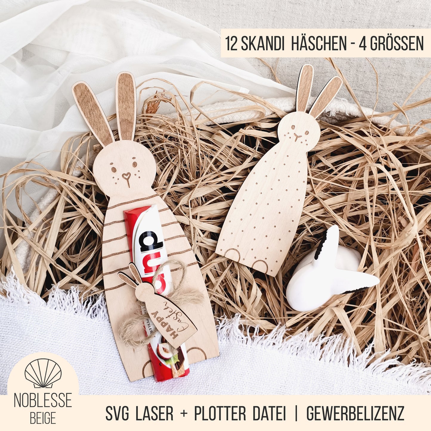 Skandi Hasen * Osterhäschen Geschenkhalter | Geldhalter | Anhänger * Bundle * SVG Laserdatei + Plotterdatei