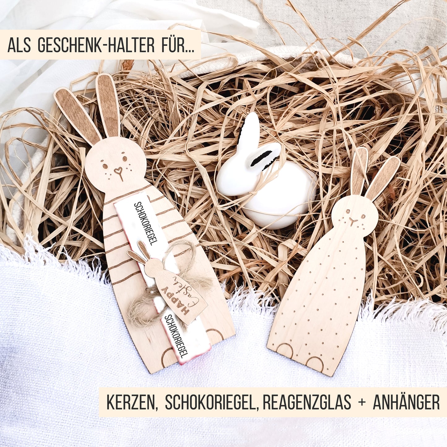 Skandi Hasen * Osterhäschen Geschenk Halter & Anhänger * Bundle * SVG Laserdatei + Plotterdatei