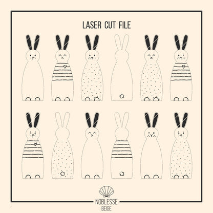 Skandi Hasen * Osterhäschen Geschenkhalter | Geldhalter | Anhänger * Bundle * SVG Laserdatei + Plotterdatei