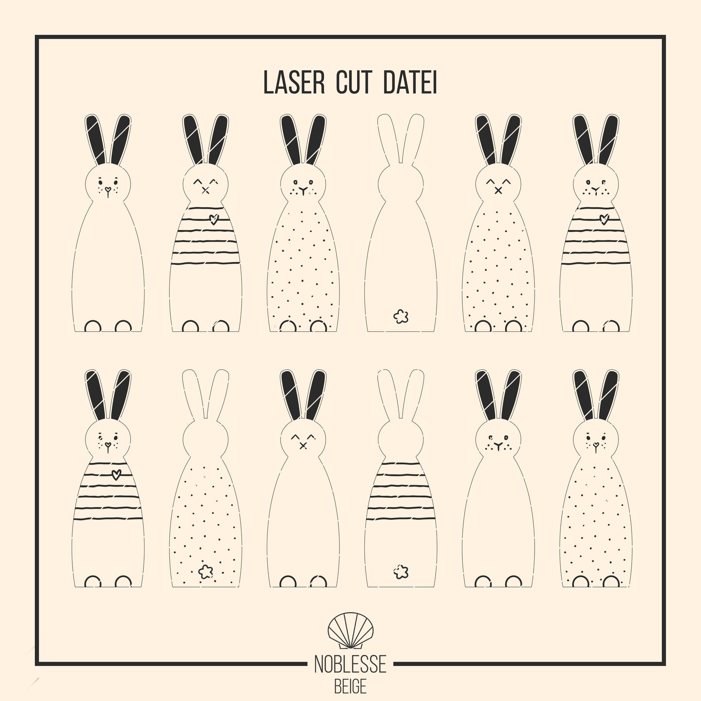 Skandi Hasen * Osterhäschen Geschenkhalter | Geldhalter | Anhänger * Bundle * SVG Laserdatei + Plotterdatei