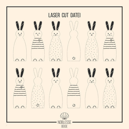 Skandi Hasen * Osterhäschen Geschenkhalter | Geldhalter | Anhänger * Bundle * SVG Laserdatei + Plotterdatei