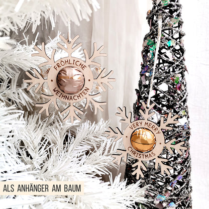 Schneeflocken Anhänger für Schokokugel * Bundle * SVG Laserdatei