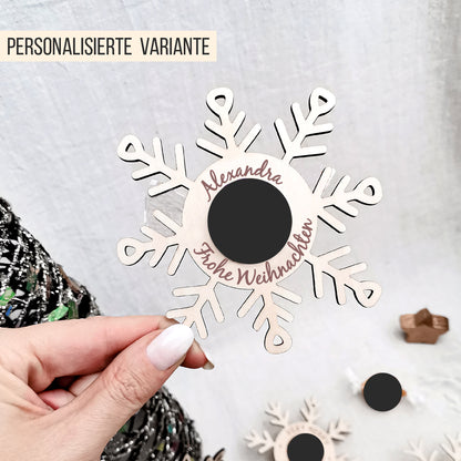 Schneeflocken Anhänger für Schokokugel | Bundle | SVG Laserdatei