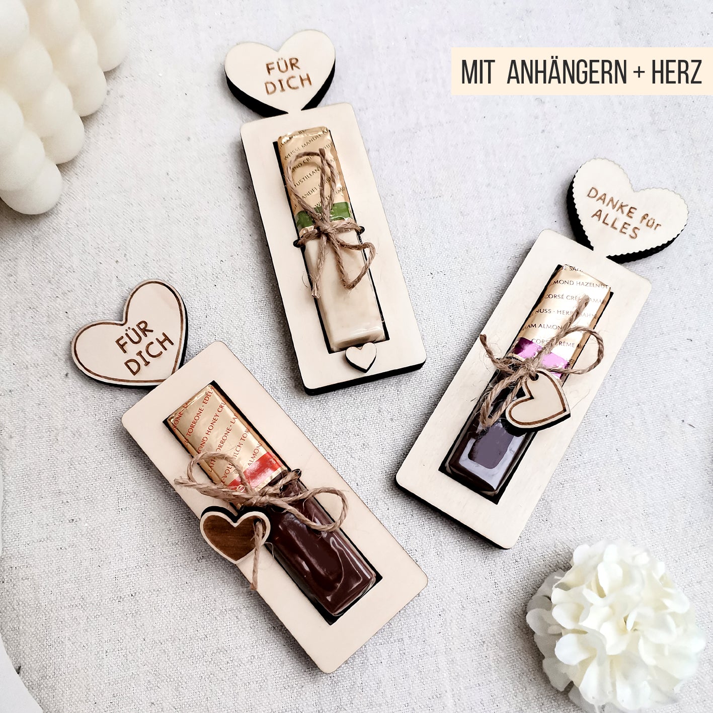 Gastgeschenk & Mitbringsel * Halter für Schokoriegel * Bundle * SVG Laserdatei