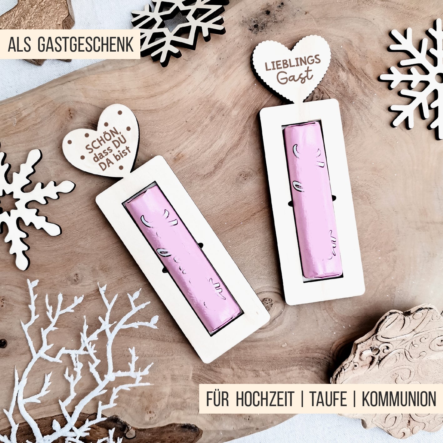 Gastgeschenk & Mitbringsel * Halter für Schokoriegel * Bundle * SVG Laserdatei