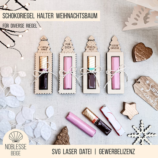 Tannenbaum Gastgeschenk & Mitbringsel * Halter für Schokoriegel * Bundle * SVG Laserdatei