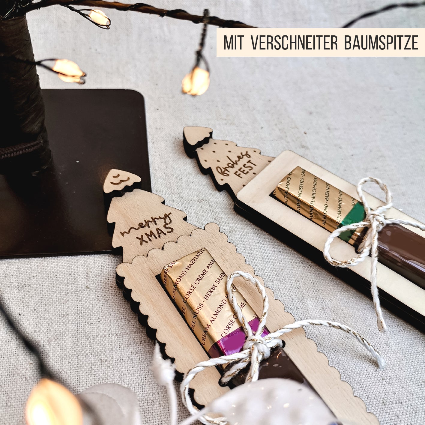 Tannenbaum Gastgeschenk & Mitbringsel * Halter für Schokoriegel * Bundle * SVG Laserdatei