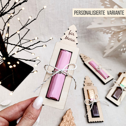 Tannenbaum Gastgeschenk & Mitbringsel * Halter für Schokoriegel * Bundle * SVG Laserdatei