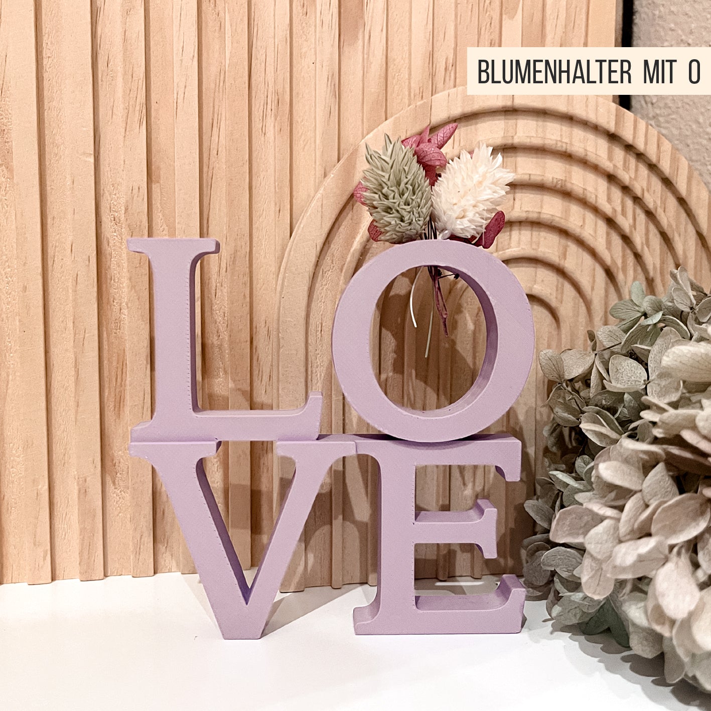 LOVE Schriftzug * Aufsteller + Blumenhalter * STL + 3MF 3D Druckdatei