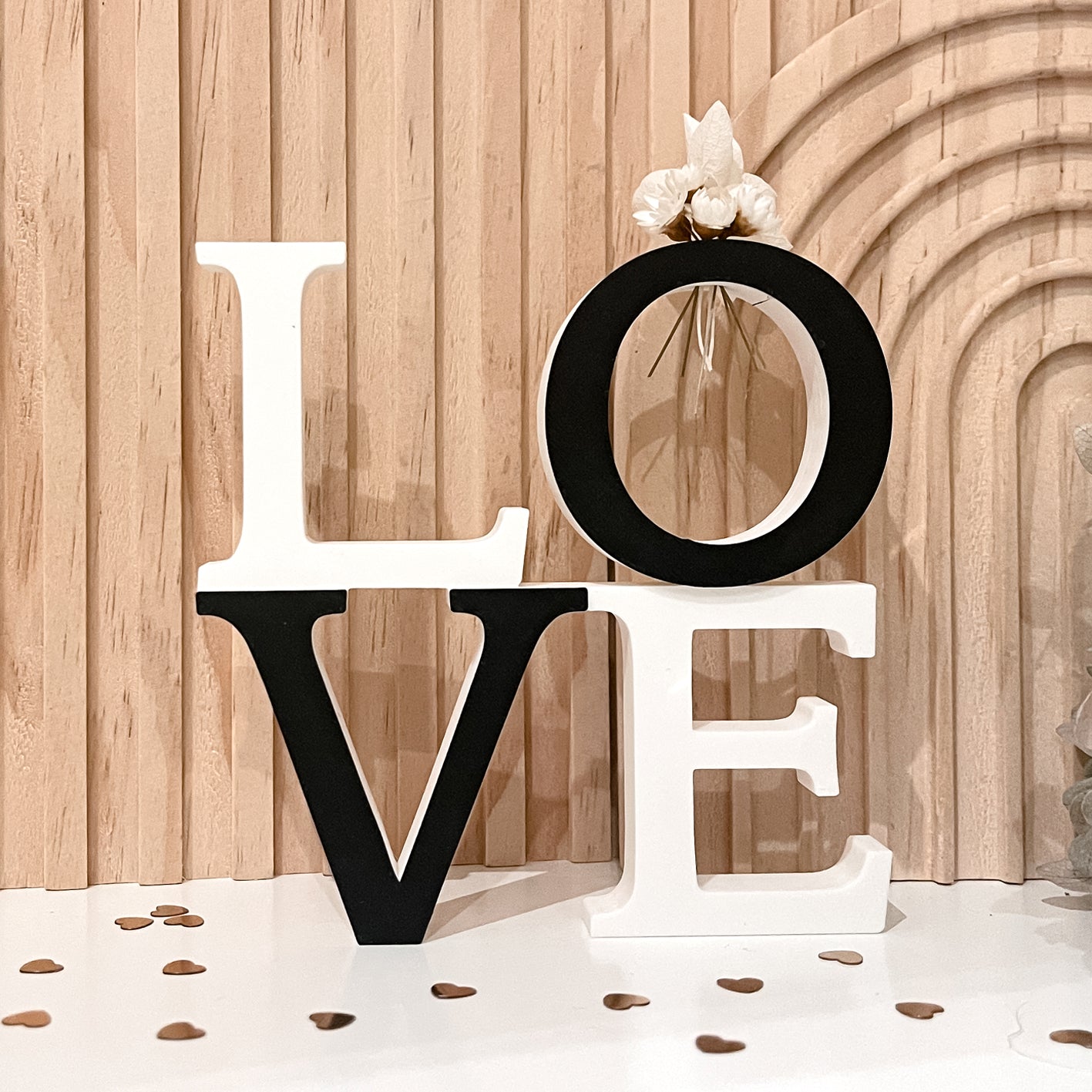 LOVE Schriftzug * Aufsteller + Blumenhalter * STL + 3MF 3D Druckdatei