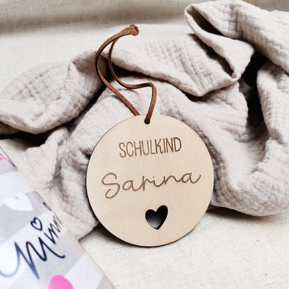 SCHULKIND | KITAKIND Anhänger * personalisiert mit Namen * für Schultüte | Schultasche | Rucksack