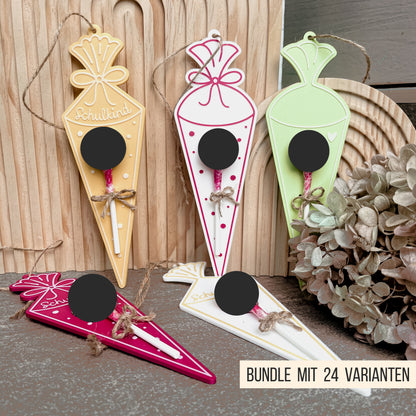 Schultüte * Halter für Lutscher * Bundle 24 Varianten * STL + 3MF 3D Druckdatei