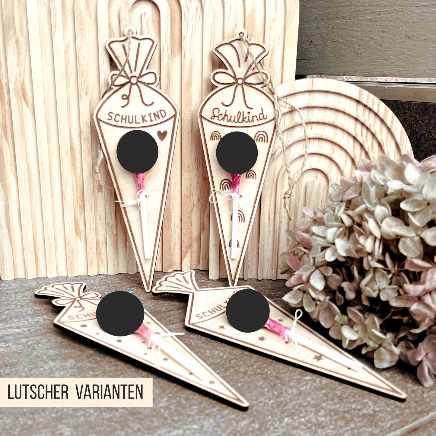 Schultüte * Halter für Lutscher | Geld * Bundle * 54 Designs * SVG Laserdatei
