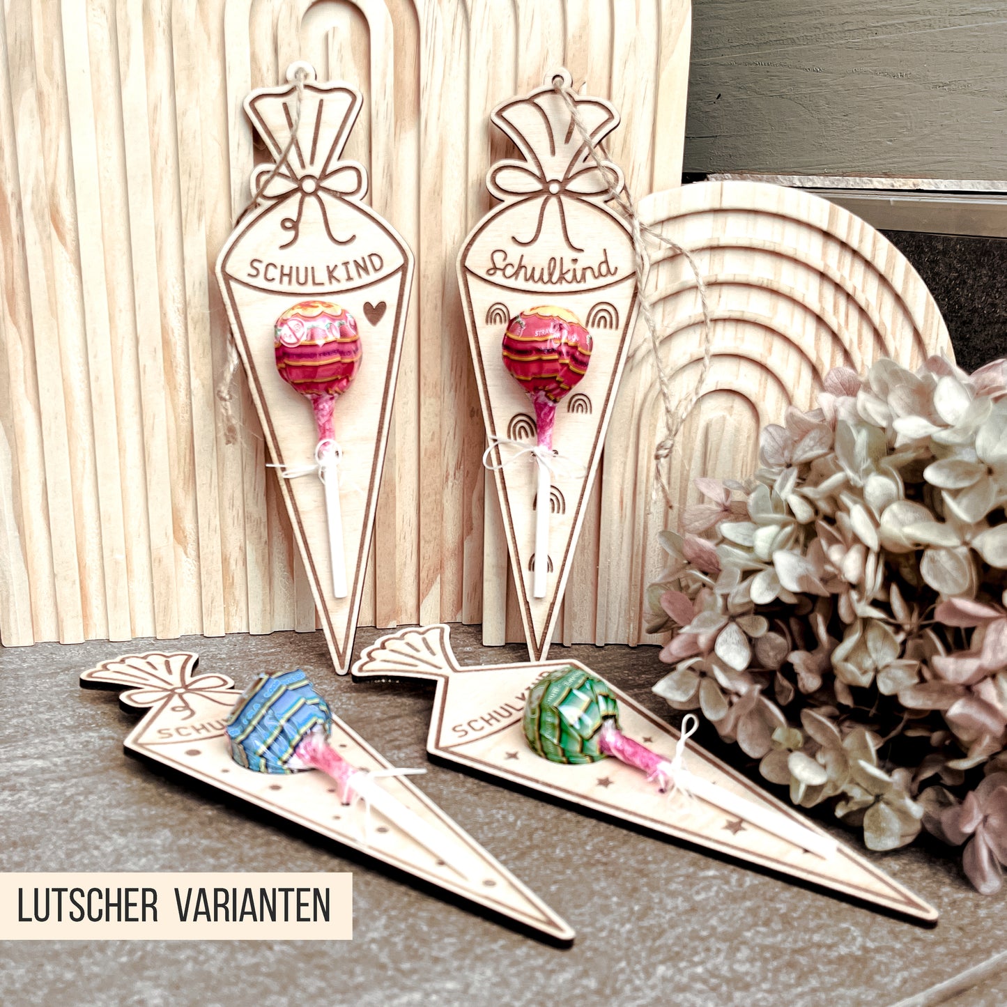 Schultüte * Halter für Lutscher | Geld * Bundle * 54 Designs * SVG Laserdatei