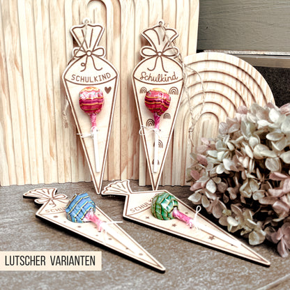Schultüte * Halter für Lutscher | Geld * Bundle * 54 Designs * SVG Laserdatei