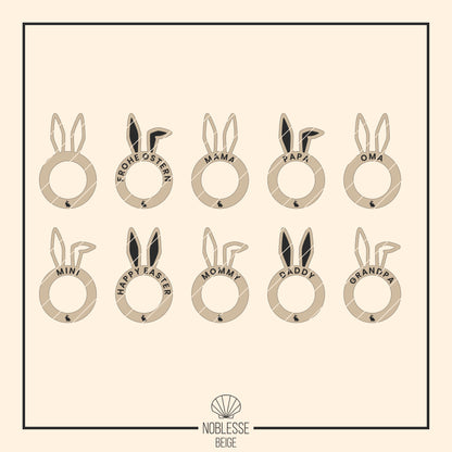 Serviettenringe mit Hasenohren & Knickohr * Bundle * SVG Laserdatei