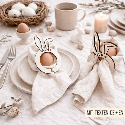 Serviettenringe mit Hasenohren & Knickohr * Bundle * SVG Laserdatei