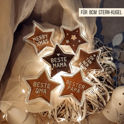 Stern Weihnachtskugel Einleger * Inlay für sternenförmige Kugel aus Acryl * skalierbar * Bundle * STL + 3MF 3D Druckdatei