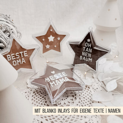 Stern Weihnachtskugel Einleger * Inlay für sternenförmige Kugel aus Acryl * skalierbar * Bundle * STL + 3MF 3D Druckdatei