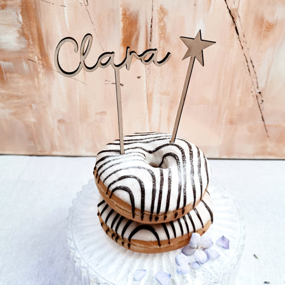 Cake Topper * Stern Bouncy * Holz | Acryl