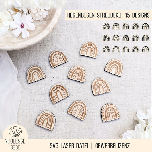 Regenbogen Streudeko * 15 Designs * SVG Laserdatei