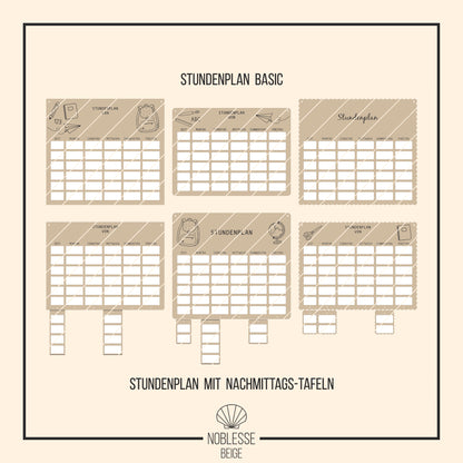 Stundenplan wieder-beschreibbar * mit | ohne Nachmittagsplanung * Bundle * SVG Laserdatei