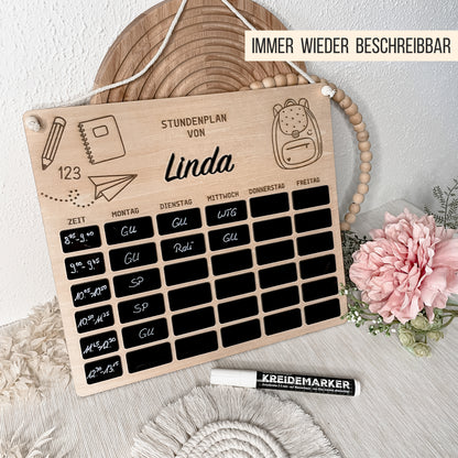Stundenplan wieder-beschreibbar * mit | ohne Nachmittagsplanung * Bundle * SVG Laserdatei