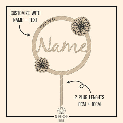 Sonnenblumen Cake Topper | Cake Charm | Loops * Bundle * SVG Laserdatei