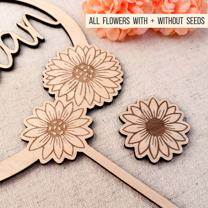 Sonnenblumen Cake Topper | Cake Charm | Loops * Bundle * SVG Laserdatei