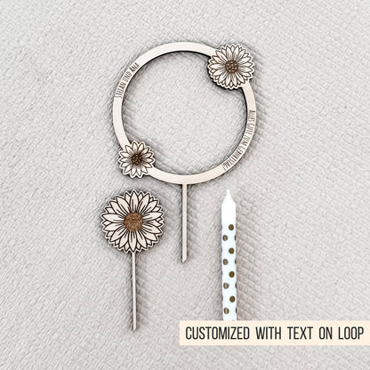 Sonnenblumen Cake Topper | Cake Charm | Loops * Bundle * SVG Laserdatei