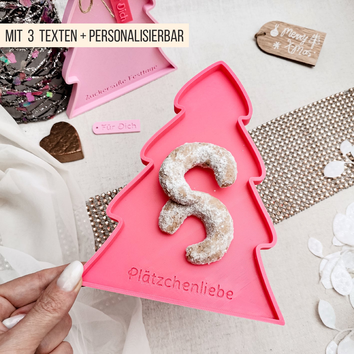 Weihnachtsbaum Tablett & Teller * Bundle * STL + 3MF 3D Druckdatei