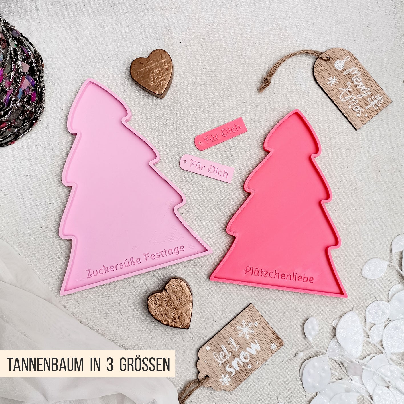 Weihnachtsbaum Tablett & Teller * Bundle * STL + 3MF 3D Druckdatei