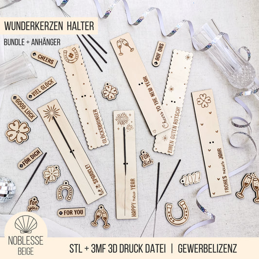 Halter für Wunderkerzen | Sternspritzer * Bundle * SVG Laserdatei