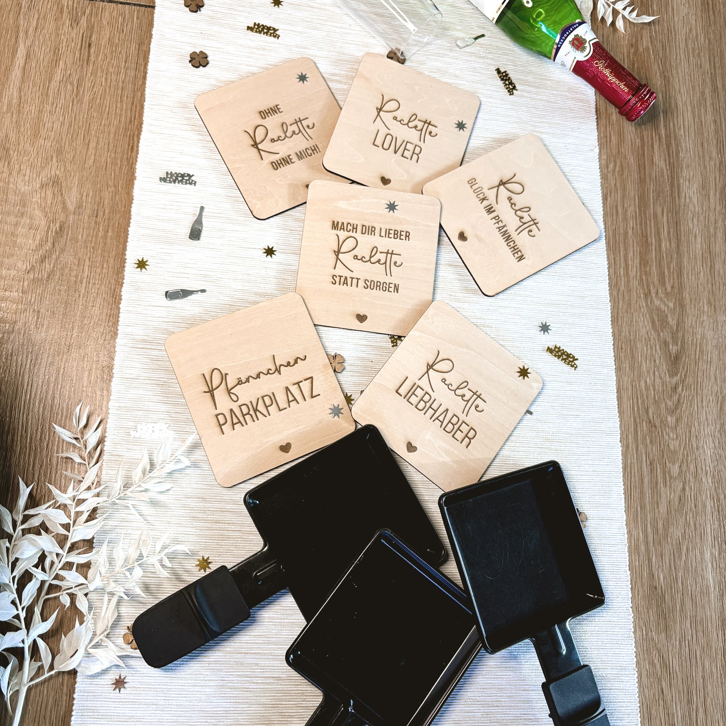 Raclette Untersetzer & Brettchen * Bundle * SVG Laserdatei