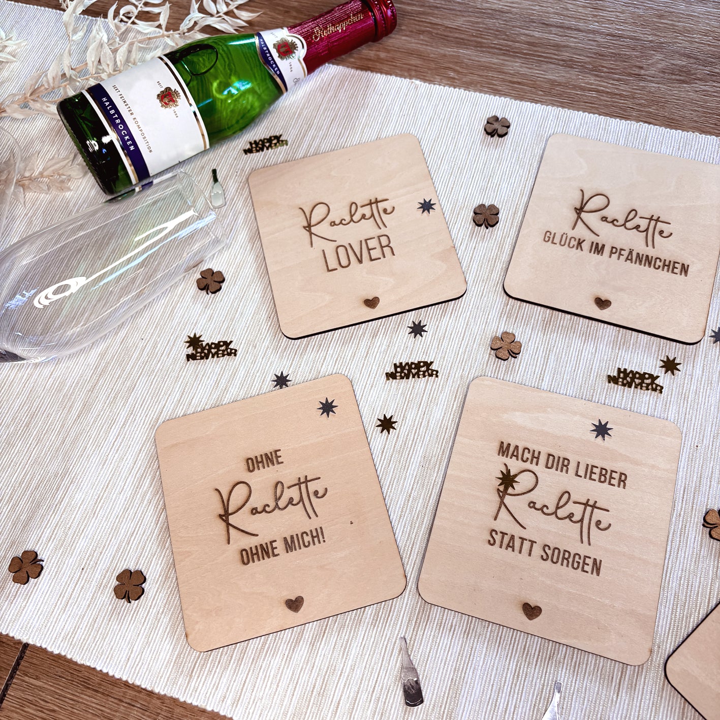 Raclette Untersetzer & Brettchen * Bundle * SVG Laserdatei