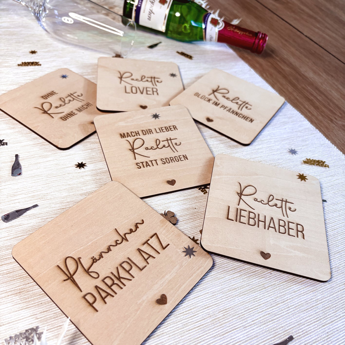 Raclette Untersetzer & Brettchen * Bundle * SVG Laserdatei