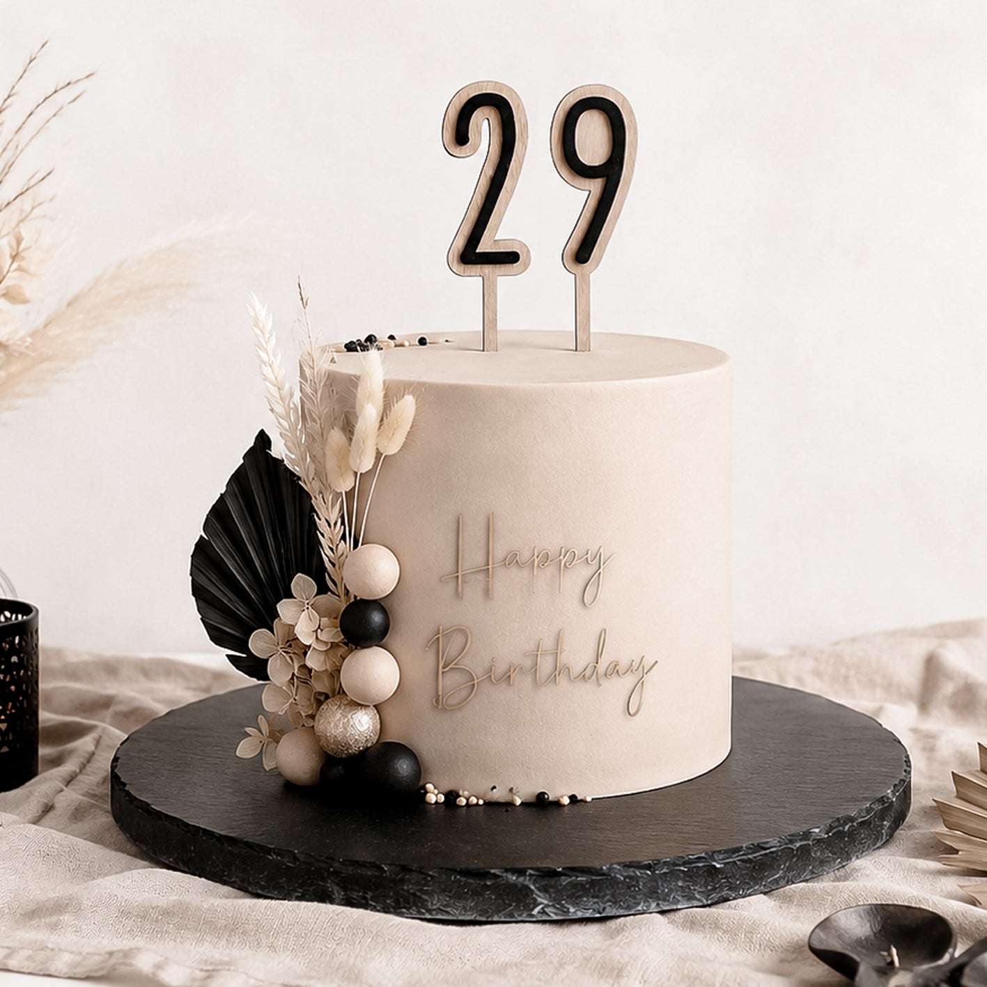 Cake Topper Zahlen * Design High Letters * einzelne Zahl | Set 0-9 * zweilagig