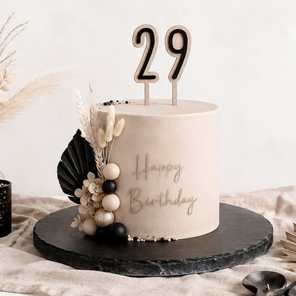 Cake Topper Zahlen * Design High Letters * einzelne Zahl | Set 0-9 * zweilagig